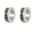 316L Surgical Steel Roman Numerals Clip-On Non-piercing Men Women Hoop Earrings